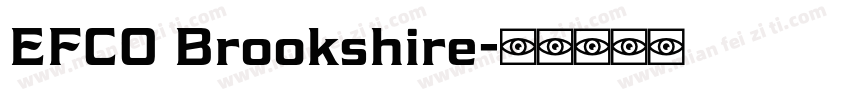 EFCO Brookshire字体转换